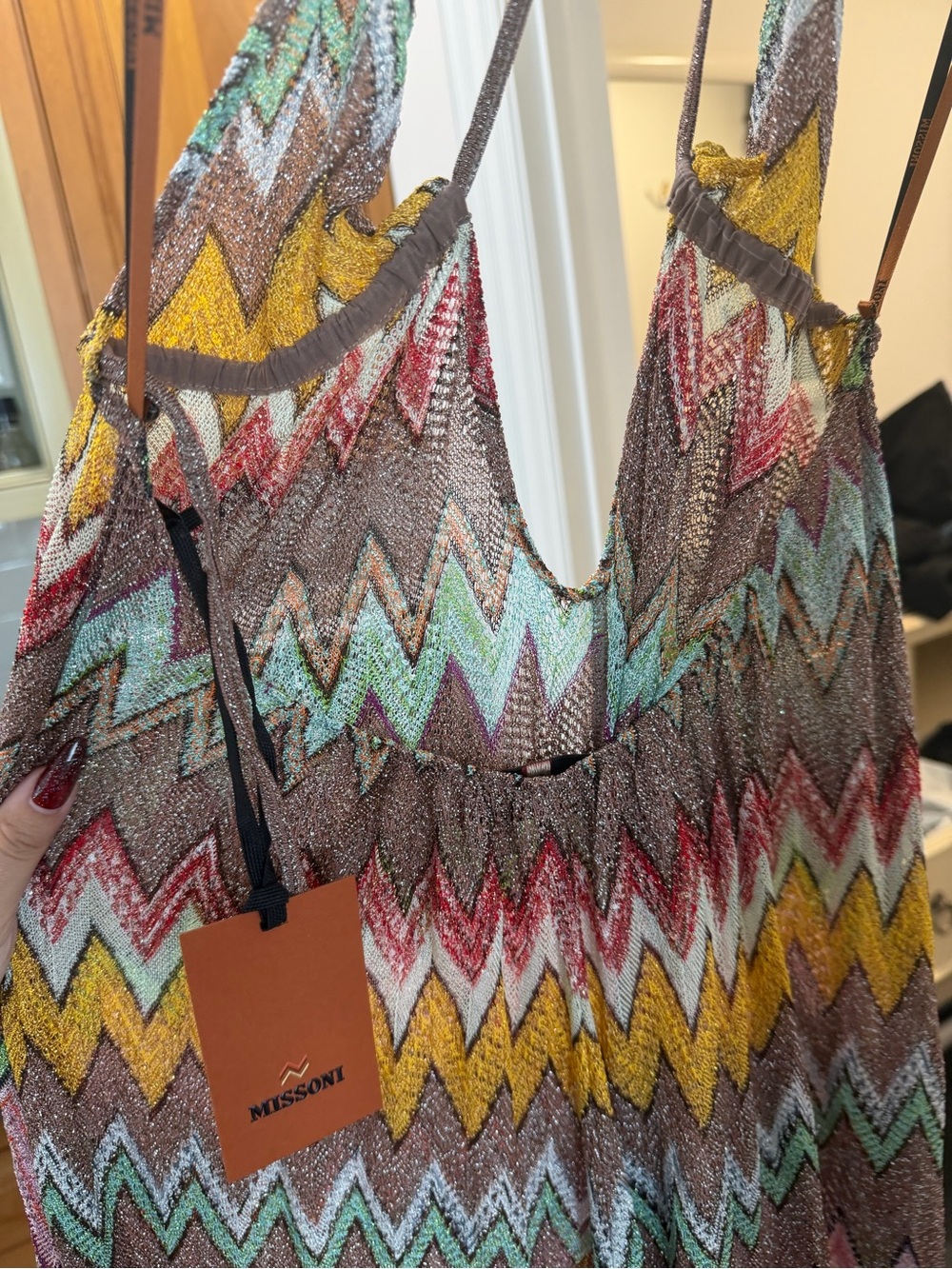 Missoni Multicolor Zigzag Halter Maxi dress - Picture 4 of 6